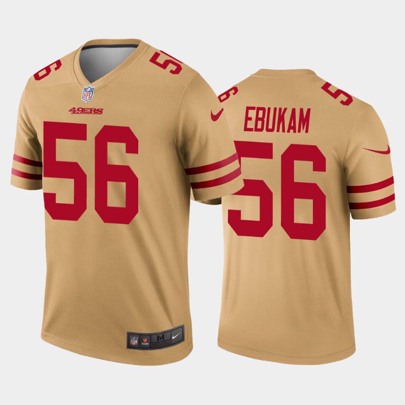 Men San Francisco 49ers #56 Samson Ebukam Nike Gold Inverted Legend NFL Jersey->san francisco 49ers->NFL Jersey